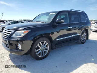2015 Lexus LX 570 with VIN JTJHY7AX7F4165803, listed as a Copart auction lot 42799625 with 157,666 mi miles and Salvage Title. Bid and sale history available at DreamBid. Image 1.