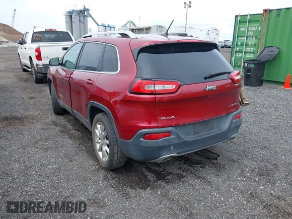 2015 Jeep Cherokee Limited with VIN 1C4PJMDS4FW544604, listed as a IAAI auction lot 41961706 with Not Provided miles and . Bid and sale history available at DreamBid. Image 3.