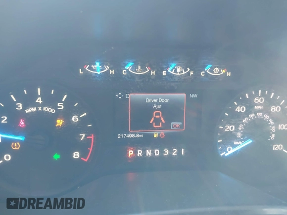 2017 Ford F-150 XL with VIN 1FTEX1E84HFB03694, listed as a IAAI auction lot 41388809 with 217,498 mi miles. Bid and sale history available at carsss.com. Image 7.