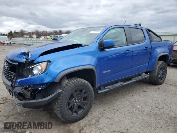 2020 Chevrolet Colorado 4WD ZR2 with VIN 1GCGTEEN5L1176189, listed as a Copart auction lot 47744665 with 46,737 mi miles and Salvage title. Bid and sale history available at DreamBid. Image 1.