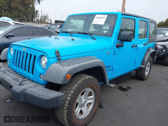 2018 Jeep Wrangler Unlimited Sport with VIN 1C4BJWDG8JL909376, listed as a IAAI auction lot 41632019 with 40,968 mi miles and . Bid and sale history available at DreamBid. Image 17.