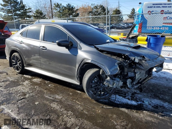 2024 Subaru WRX Premium with VIN JF1VBAH63R9803754, listed as a Copart auction lot 89322505 with 4,238 mi miles and Salvage title. Bid and sale history available at DreamBid. Image 4.