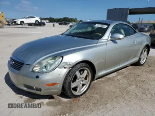 2002 Lexus SC 430 with VIN JTHFN48Y120002712, listed as a Copart auction lot 57078505 with 129,826 mi miles and Salvage Title. Bid and sale history available at DreamBid. Image 1.