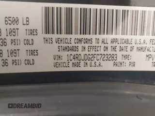 2015 Dodge Durango Limited with VIN 1C4RDJDG2FC723283, listed as a IAAI auction lot 42145542 with 20,083 mi miles and . Bid and sale history available at DreamBid. Image 9.