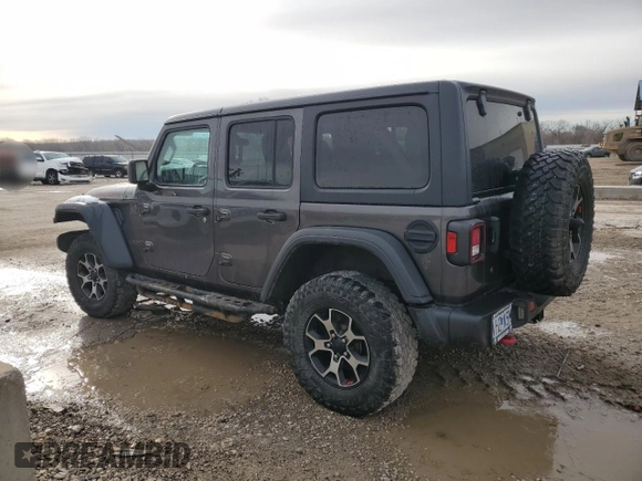 2018 Jeep Wrangler Unlimited Rubicon with VIN 1C4HJXFG7JW167144, listed as a Copart auction lot 48066285 with 132,399 mi miles and Salvage title. Bid and sale history available at DreamBid. Image 2.