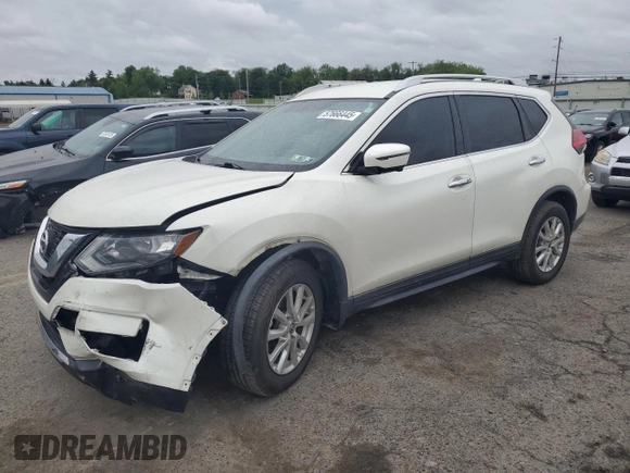 2017 Nissan Rogue SV with VIN KNMAT2MV1HP521146, listed as a Copart auction lot 57666445 with 123,010 mi miles and Salvage title. Bid and sale history available at DreamBid. Image 1.