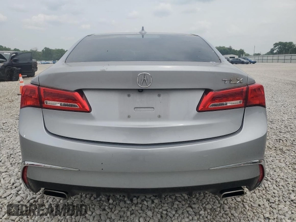 2018 Acura TLX with VIN 19UUB2F35JA008844, listed as a Copart auction lot 61119385 with 56,797 mi miles and Salvage title. Bid and sale history available at DreamBid. Image 6.