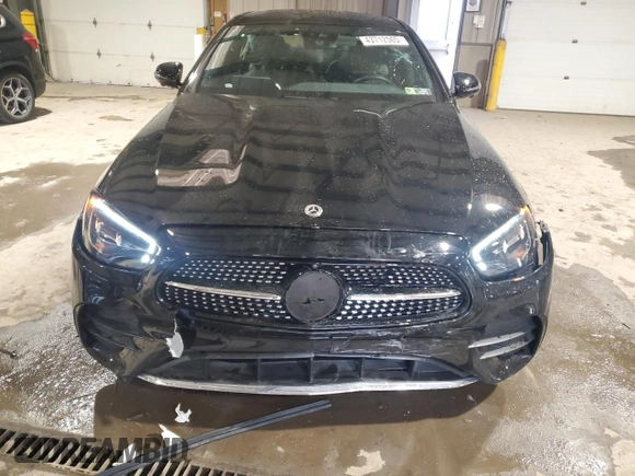 2023 Mercedes-Benz E 350 with VIN W1KZF8EB3PB186989, listed as a Copart auction lot 43712505 with 11,127 mi miles and Salvage Title. Bid and sale history available at DreamBid. Image 5.