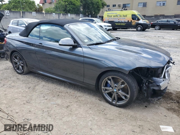 2016 BMW 2 Series M235i with VIN WBA1M1C55GV394370, listed as a Copart auction lot 50843504 with 55,672 mi miles. Bid and sale history available at carsss.com. Image 4.