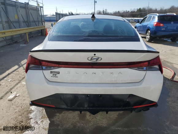 2023 Hyundai Elantra N Line with VIN KMHLR4AFXPU537308, listed as a Copart auction lot 42603105 with 64,843 mi miles and Salvage Title. Bid and sale history available at carsss.com. Image 6.
