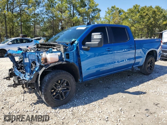 2024 Chevrolet Silverado 1500 LT with VIN 1GCUDDE80RZ156124, listed as a Copart auction lot 45757965 with 49,616 mi miles and Salvage Title. Bid and sale history available at carsss.com. Image 1.