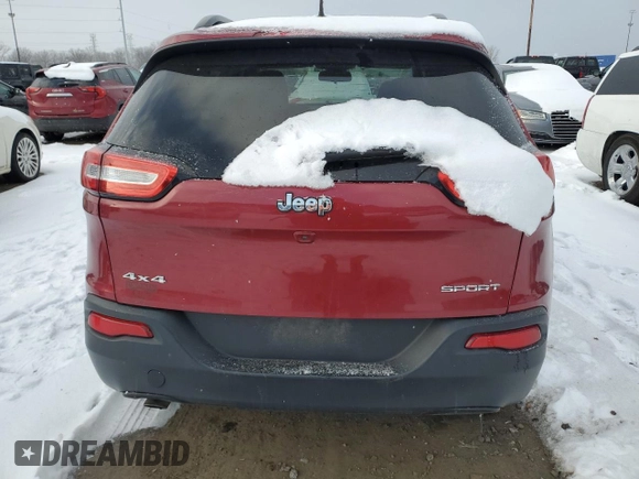 2017 Jeep Cherokee Sport with VIN 1C4PJMAB6HW647336, listed as a Copart auction lot 41542075 with 128,569 mi miles and Clean Title. Bid and sale history available at carsss.com. Image 6.