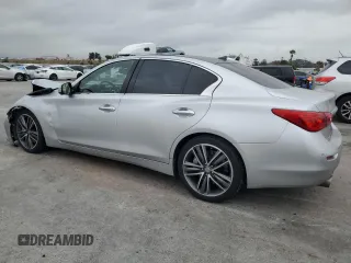 2015 Infiniti Q50 Sport with VIN JN1BV7AP7FM343293, listed as a Copart auction lot 53559645 with 123,386 mi miles and Salvage title. Bid and sale history available at DreamBid. Image 2.