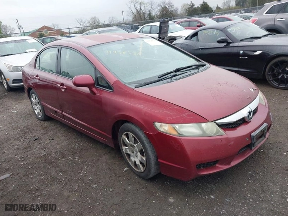 2009 Honda Civic Sdn LX with VIN 2HGFA16549H541580, listed as a IAAI auction lot 41938531 with 293,623 mi miles. Bid and sale history available at carsss.com. Image 1.