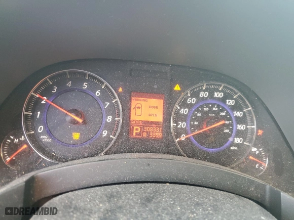 2009 Infiniti FX35 with VIN JNRAS18U49M102466, listed as a Copart auction lot 46821815 with 308,331 mi miles and Salvage Title. Bid and sale history available at carsss.com. Image 9.