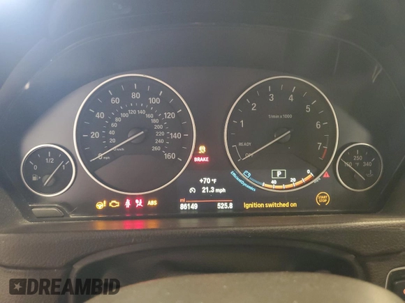 2015 BMW 3 Series 320i xDrive with VIN WBA3C3G5XFNT53099, listed as a Copart auction lot 54238535 with 86,149 mi miles and Salvage title. Bid and sale history available at DreamBid. Image 9.