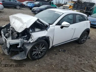 2016 Mazda CX-3 Grand Touring with VIN JM1DKBD72G0125977, listed as a Copart auction lot 45632555 with 0 mi miles and Salvage Title. Bid and sale history available at carsss.com. Image 1.