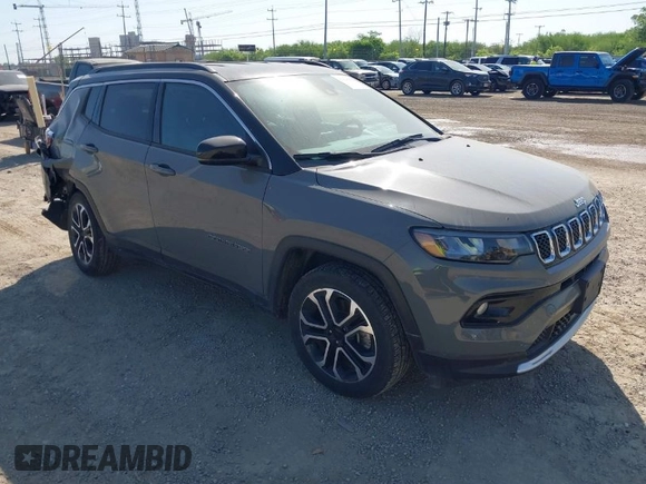 2023 Jeep Compass Limited with VIN 3C4NJDCN7PT569166, listed as a IAAI auction lot 42018154 with 40,751 mi miles and . Bid and sale history available at carsss.com. Image 1.