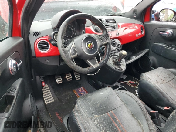2013 FIAT 500 Abarth with VIN 3C3CFFJH4DT633956, listed as a Copart auction lot 74962744 with Not provided miles and Non repairable. Bid and sale history available at DreamBid. Image 8.