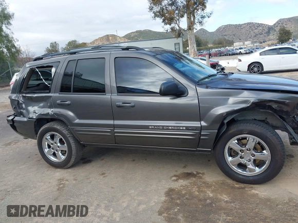 2004 Jeep Grand Cherokee Limited with VIN 1J8GX58N34C360819, listed as a IAAI auction lot 41816348 with 144,609 mi miles and . Bid and sale history available at DreamBid. Image 13.