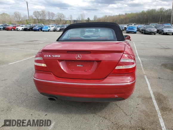 2005 Mercedes-Benz CLK 5.0L with VIN WDBTK75G05T036300, listed as a Copart auction lot 50647345 with 88,041 mi miles and Salvage Title. Bid and sale history available at carsss.com. Image 6.