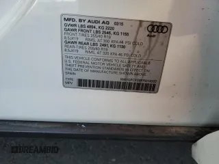 2015 Audi Q3 2.0T Prestige with VIN WA1GFCFS6FR014202, listed as a Copart auction lot 88934125 with 180,082 mi miles and Clean Title. Bid and sale history available at carsss.com. Image 12.