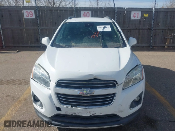 2016 Chevrolet Trax LTZ with VIN 3GNCJRSB4GL165194, listed as a IAAI auction lot 41754666 with 152,471 mi miles. Bid and sale history available at carsss.com. Image 12.