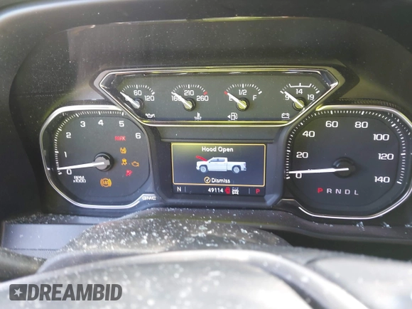 2021 GMC Sierra 1500 AT4 with VIN 3GTP9EEL1MG405564, listed as a IAAI auction lot 41214073 with 49,114 mi miles. Bid and sale history available at carsss.com. Image 7.