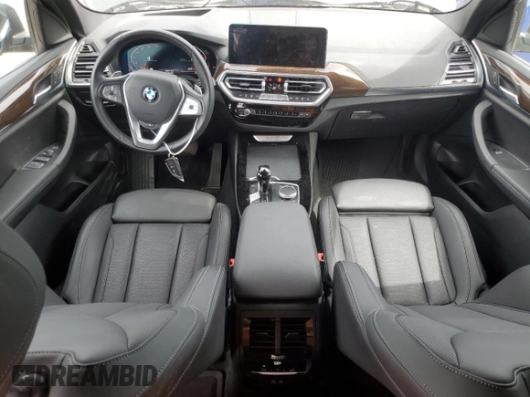 2022 BMW X3 xDrive30i with VIN 5UX53DP02N9J49988, listed as a Copart auction lot 52030915 with 32,916 mi miles and Salvage Title. Bid and sale history available at DreamBid. Image 8.