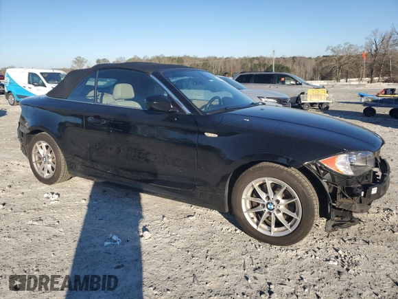 2011 BMW 1 Series 128i with VIN WBAUN1C59BVH82322, listed as a Copart auction lot 49230315 with 163,458 mi miles and Salvage Title. Bid and sale history available at carsss.com. Image 4.
