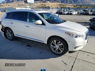 2013 Infiniti JX35 with VIN 5N1AL0MM0DC349992, listed as a Copart auction lot 77848794 with 96,338 mi miles and Salvage Title. Bid and sale history available at carsss.com. Image 4.