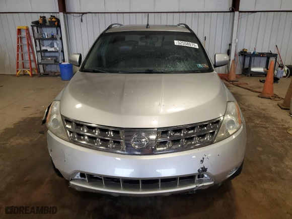 2004 Nissan Murano SE with VIN JN8AZ08W04W328819, listed as a Copart auction lot 52558075 with 171,641 mi miles and Salvage Title. Bid and sale history available at carsss.com. Image 5.