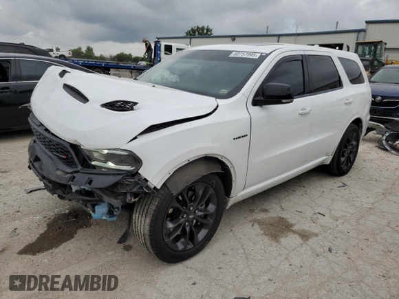 2021 Dodge Durango R/T with VIN 1C4SDJCT9MC762787, listed as a Copart auction lot 60757995 with 41,533 mi miles and Salvage title. Bid and sale history available at DreamBid. Image 1.