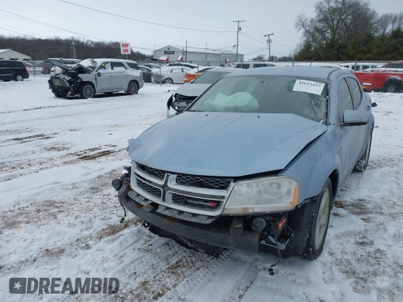 2013 Dodge Avenger SXT with VIN 1C3CDZCB9DN637114, listed as a IAAI auction lot 41613457 with 138,766 mi miles and . Bid and sale history available at carsss.com. Image 17.