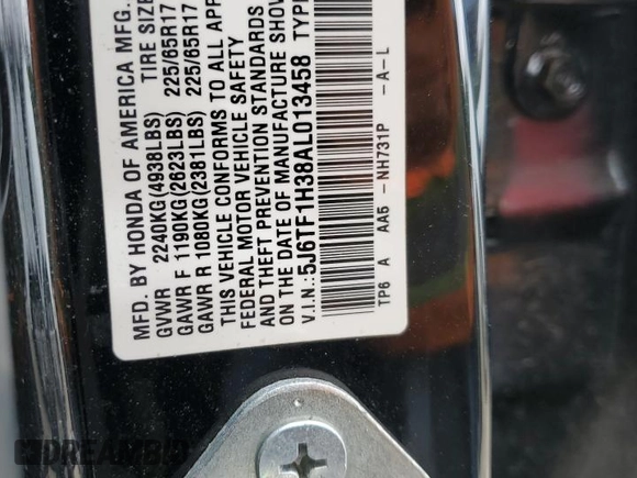 2010 Honda Accord Crosstour EX with VIN 5J6TF1H38AL013458, listed as a Copart auction lot 72061644 with 207,542 mi miles and Salvage Title. Bid and sale history available at carsss.com. Image 13.