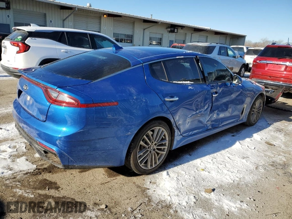 2018 Kia Stinger with VIN KNAE15LA6J6031365, listed as a Copart auction lot 87722525 with 62,489 mi miles and Salvage Title. Bid and sale history available at DreamBid. Image 3.