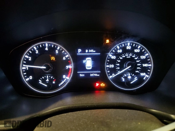 2020 Hyundai Santa Fe SE with VIN 5NMS2CAD4LH180349, listed as a Copart auction lot 50379195 with 34,746 mi miles and Salvage Title. Bid and sale history available at carsss.com. Image 9.