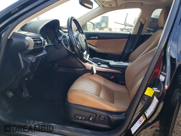 2015 Lexus IS 250 with VIN JTHCF1D21F5023746, listed as a Copart auction lot 54136965 with 74,157 mi miles and Salvage title. Bid and sale history available at DreamBid. Image 7.