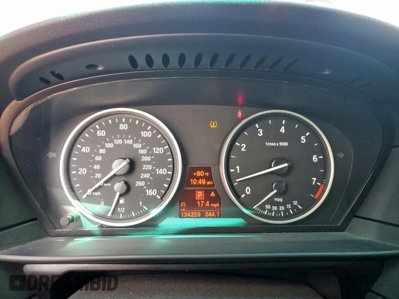 2008 BMW 5 Series 535i with VIN WBANW13558CZ84027, listed as a Copart auction lot 59748325 with 134,259 mi miles and Salvage title. Bid and sale history available at DreamBid. Image 9.