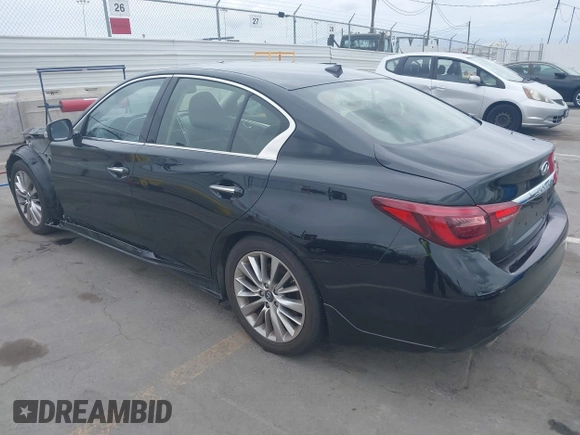 2020 Infiniti Q50 3.0t LUXE with VIN JN1EV7AP6LM206614, listed as a IAAI auction lot 41868604 with 54,247 mi miles. Bid and sale history available at carsss.com. Image 3.