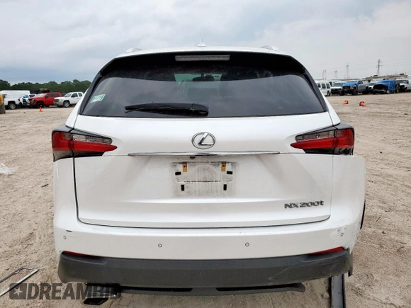 2016 Lexus NX 200t with VIN JTJYARBZ4G2041887, listed as a Copart auction lot 59866895 with 37,916 mi miles and Salvage title. Bid and sale history available at DreamBid. Image 6.