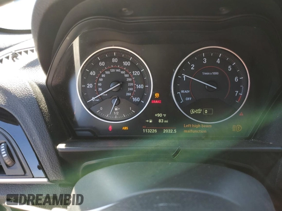 2016 BMW 2 Series 228i with VIN WBA1F5C57GV343714, listed as a Copart auction lot 46691475 with 113,226 mi miles and Salvage title. Bid and sale history available at DreamBid. Image 9.