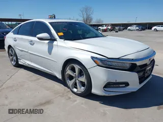 2018 Honda Accord Touring with VIN 1HGCV1F9XJA015855, listed as a IAAI auction lot 41831037 with 20,530 mi miles and . Bid and sale history available at DreamBid. Image 1.