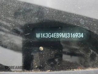 2021 Mercedes-Benz A 220 with VIN W1K3G4EB9MJ316934, listed as a Copart auction lot 53976145 with 37,131 mi miles and Salvage title. Bid and sale history available at DreamBid. Image 12.