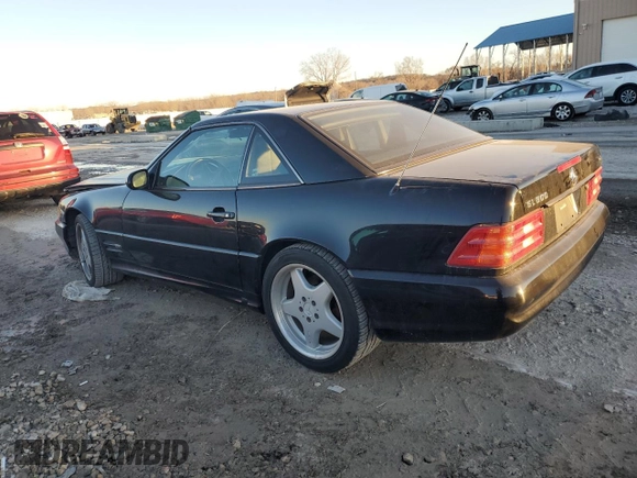 1999 Mercedes-Benz SL-Class with VIN WDBFA68F9XF178143, listed as a Copart auction lot 83255114 with 129,970 mi miles and Salvage Title. Bid and sale history available at carsss.com. Image 2.