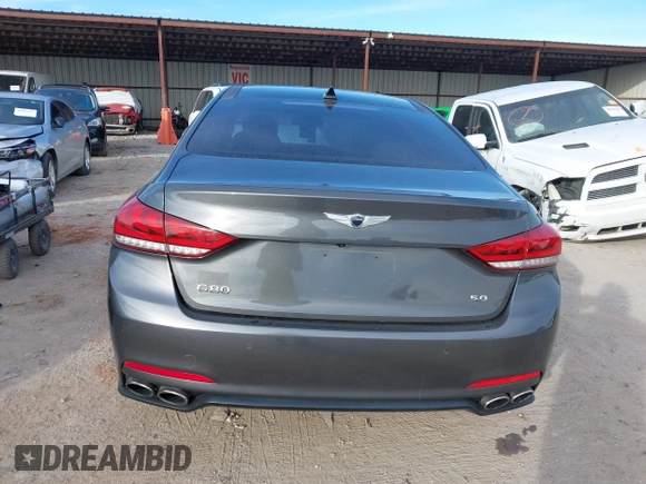 2017 Genesis G80 5.0L Ultimate with VIN KMHGN4JF0HU207725, listed as a IAAI auction lot 40953010 with 84,738 mi miles. Bid and sale history available at carsss.com. Image 16.