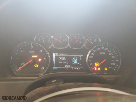 2018 Chevrolet Silverado 1500 LT with VIN 1GCVKREC5JZ355587, listed as a Copart auction lot 46615035 with 107,413 mi miles and Salvage Title. Bid and sale history available at carsss.com. Image 9.