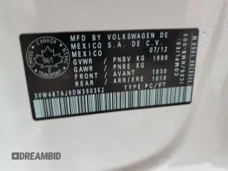 2013 Volkswagen Jetta GLI Autobahn с VIN 3VW467AJ9DM360352, выставлен на аукционе Copart как лот 43405425 с пробегом 138 309 миль миль и Списание • Salvage title. История ставок и продаж доступна на DreamBid. Изображение 13.