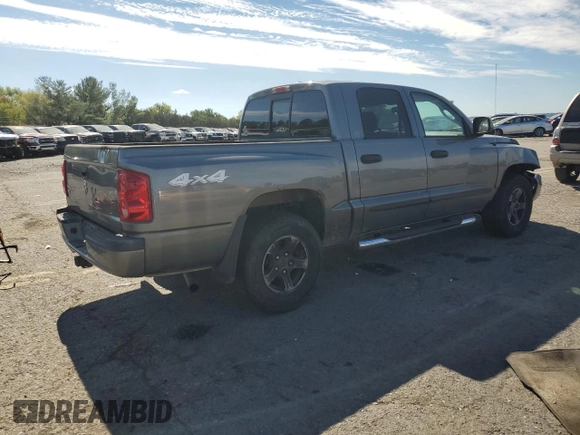 2007 Dodge Dakota SLT with VIN 1D7HW48K97S129387, listed as a Copart auction lot 74878664 with 137,525 mi miles and Salvage Title. Bid and sale history available at carsss.com. Image 3.