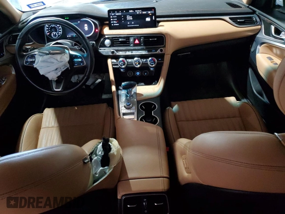 2022 Genesis G70 2.0T with VIN KMTG34TA3NU087699, listed as a Copart auction lot 79265254 with 48,870 mi miles and Salvage Title. Bid and sale history available at DreamBid. Image 8.
